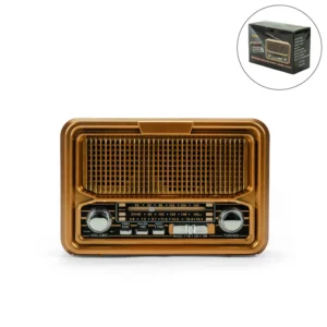 Vintage Design Bluetooth Speaker with Radio and Solar Panel